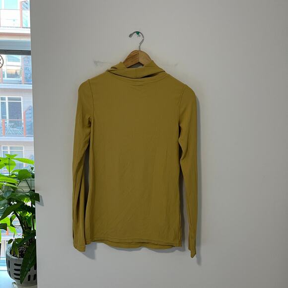 Free People Movement Yellow Ribbed Turtleneck Sweater Size Medium - Picture 5 of 5